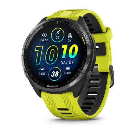 Garmin Forerunner 965 - Karbon Gri DLC Titanyum Sarı | Siyah - 1
