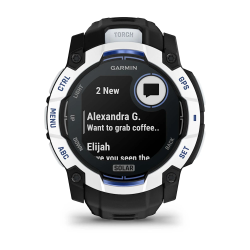 Garmin Instinct 3 – 50 mm Solar - Siyah Beyaz - 5