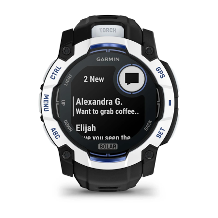 Garmin Instinct 3 – 50 mm Solar - Siyah Beyaz - 5