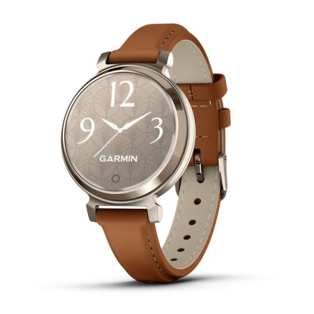 Garmin Lily 2 - Krem Altın, Taba Deri Kayışlı - 1