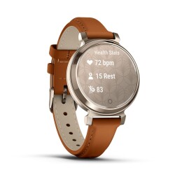 Garmin Lily 2 - Krem Altın, Taba Deri Kayışlı - 3
