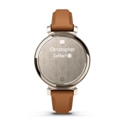 Garmin Lily 2 - Krem Altın, Taba Deri Kayışlı - 4