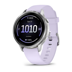 Garmin Venu 4 - 41 mm - Lavanta Mavisi Silikon Kayışlı