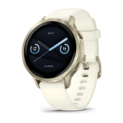 Garmin Venu 4 - 41 mm - Lunar Gold Silikon Kayışlı - Garmin