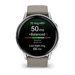 Garmin Venu 4 - 45 mm - Gümüş Gri Silikon Kayışlı - 3