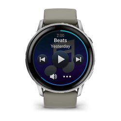 Garmin Venu 4 - 45 mm - Gümüş Gri Silikon Kayışlı - 5