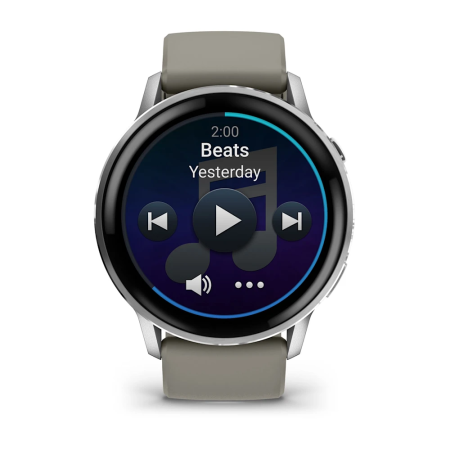 Garmin Venu 4 - 45 mm - Gümüş Gri Silikon Kayışlı - 5