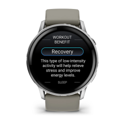 Garmin Venu 4 - 45 mm - Gümüş Gri Silikon Kayışlı - 2