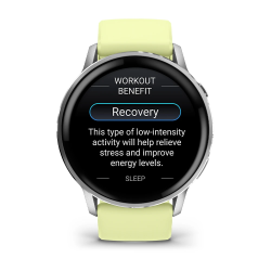 Garmin Venu 4 - 45 mm - Gümüş Sarı Silikon Kayışlı - 3