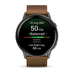 Garmin Venu 4 - 45 mm - Kahverengi Deri Kayışlı - 2