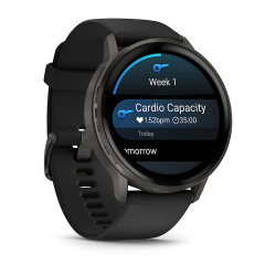 Garmin Venu 4 - 45 mm - Siyah Silikon Kayışlı - 3
