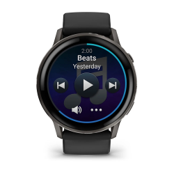 Garmin Venu 4 - 45 mm - Siyah Silikon Kayışlı - 4