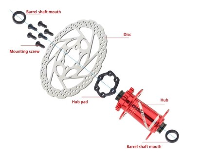 HASSNS Göbek Disk Adaptörü Arka 12x142mm 148mm Dönüştürmesine sağlar Boost - 6