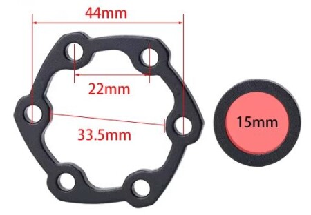 HASSNS Göbek Disk Adaptörü Ön 15x100mm 110mm Dönüştürmesine sağlar Boost - 3