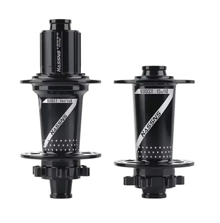HASSNS Pro7 Boost 110X15 Ön - 148X12 Arka Göbek Seti 32 Delik Siyah  - 1