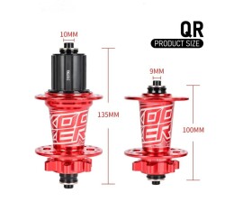 Koozer XM490 Ön Arka Göbek Seti 32 Delik Kırmızı - 2