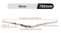 Lunje All Ride Açılı 9mm Gidon Gümüş 31.8mm - 3