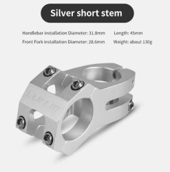 Lunje Bisiklet Gidon Boğazı 31.8mm Gümüş - 2