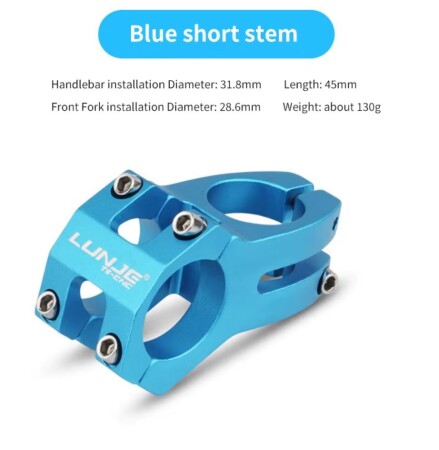 Lunje Bisiklet Gidon Boğazı 31.8mm Mavi - 4