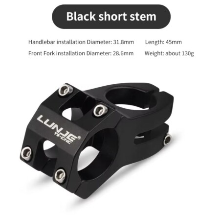 Lunje Bisiklet Gidon Boğazı 31.8mm Siyah - 2