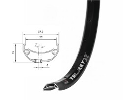 Mach1 TRUCKY 32  29'' Jant Çemberi 32 Delik Disk Fren Siyah Yüzüklü
