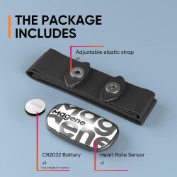 Magene H603 Göğüs Nabız Bandı ANT+ ve Bluetooth - Beyaz - 9