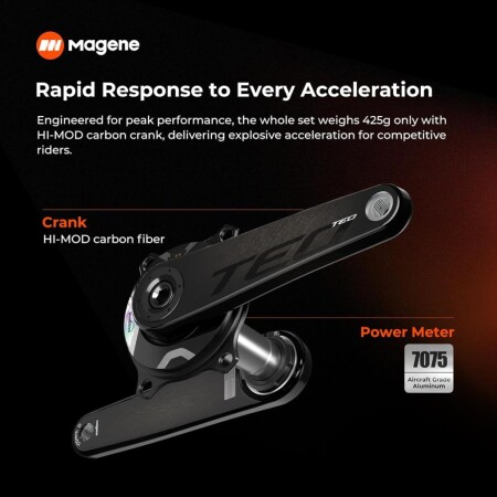 Magene TEO P515 Karbon Powermetre Aynakol 165mm - 7