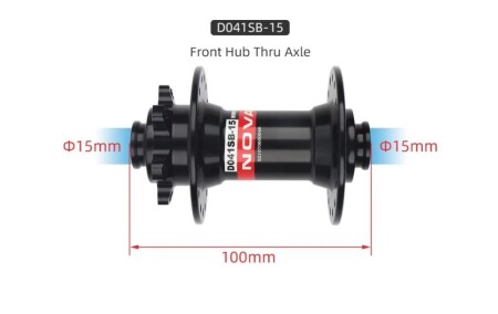 Novatec Ön Göbek Rulmanlı D041SB 32 Delik 15mm Sokma Mil - 4