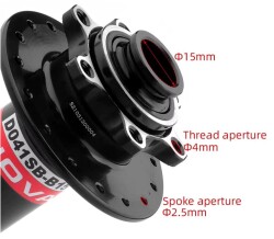 Novatec Ön Göbek Rulmanlı D041SB 32 Delik 15mm Sokma Mil - 5