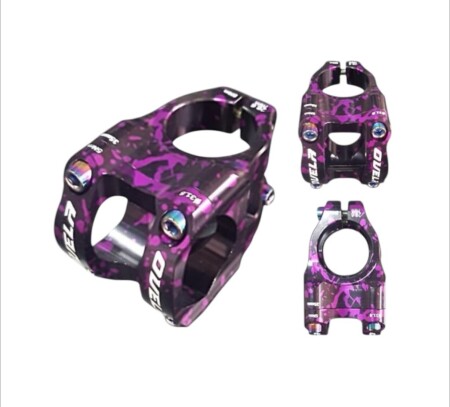 Ovela Bisiklet Gidon Boğazı 31.8mm Mor-Gümüş - 2