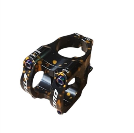 Ovela Bisiklet Gidon Boğazı 31.8mm Siyah-Gold Desenli - 1