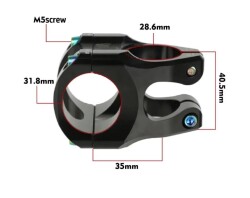 Ovela Bisiklet Gidon Boğazı 31.8mm Siyah-Mavi - 3