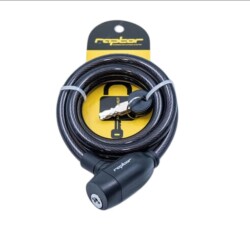 Raptor Bisiklet Anahtarlı Kilit 120cm - 12mm Kalınlık