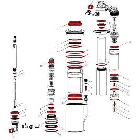 RockShox Kage Full Servis Kiti - 3
