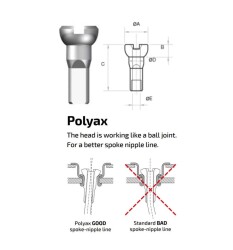 Sapim Jant Tel Başlığı Polyax Double Square Brass Secure Lock - 2