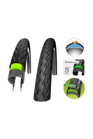 Schwalbe Marathon Green Guard Dış Lastik(5 -Seviye) 700X28 Korumalı Lastik - 2