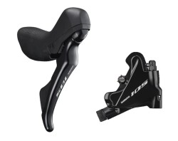 Shimano 105 ST-R7020 + BR-R7070 Hidrolik Vites Fren Kolu Seti Sol 2V Siyah