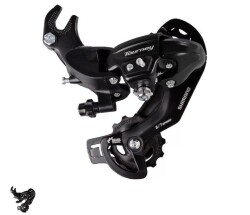 Shimano Arka Aktarıcı Tourney 6/7 Vites Uzun Bacak Siyah Braketli RD-TY300