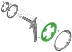 Shimano Aynakol Yaprak Deore FC-T6010 V 48T BCD 104mm 10S Siyah - 2