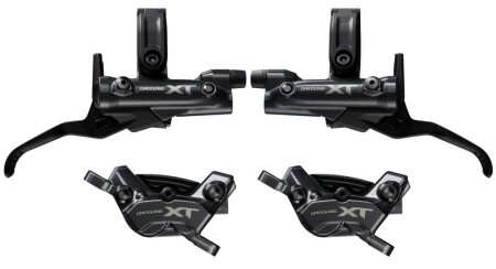 Shimano Deore XT BL-M8200+BR-M8220 4 Piston Ön Arka Hidrolik Disk Fren Seti  - 1