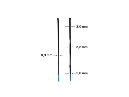 Shimano Dura Ace WH-R9170-C60 Jant Seti için jant teli 252mm  - 1