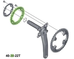Shimano FC-M8000 Aynakol Yaprak 64mm BCD 30T - 3