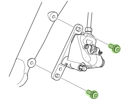 Shimano Kaliper Sabitleme Cıvatası Tip A Flat-Mount - 2