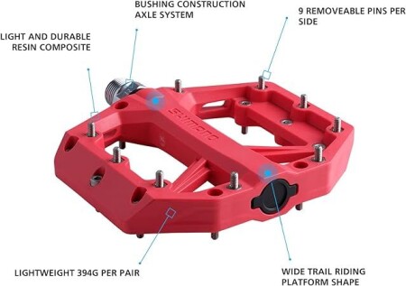 Shimano Pedal Mtb PD-GR400 Platform Kırmızı - 6