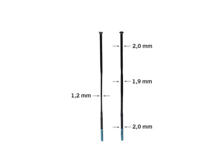 Shimano Ultegra WH-R8170-C50 Jant Seti için jant teli 272mm  - 1