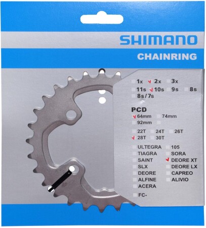 Shimano XT FC-M785 - FC-M675 SLX - 64mm BCD 28T  Yaprak Dişlisi - 2