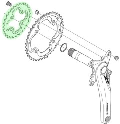 Shimano XT FC-M785 - FC-M675 SLX - 64mm BCD 28T  Yaprak Dişlisi - 3