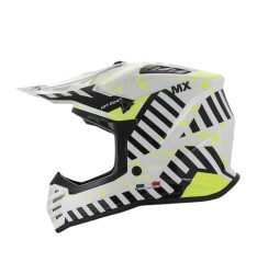 Sway Alert Full Face Tam Korumalı Kask (51-52cm) Beyaz - Sarı - 1