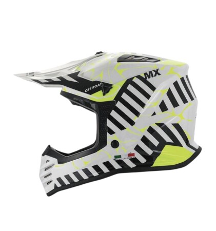 Sway Alert Full Face Tam Korumalı Kask (51-52cm) Beyaz - Sarı - 1