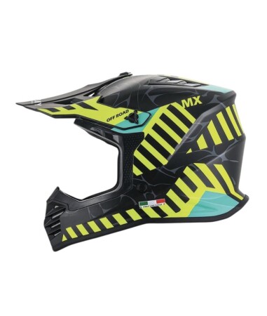 Sway Alert Full Face Tam Korumalı Kask (51-52cm) Matt Siyah - Sarı - 1
